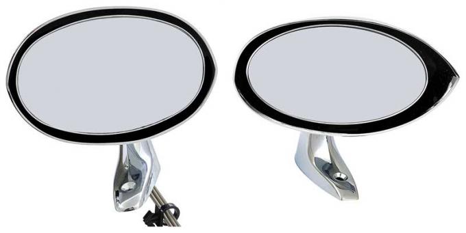 OER 1970-73 Duster, Dart, Valiant, Scamp, Demon, Outer Door Sport Mirrors, Pair *881234