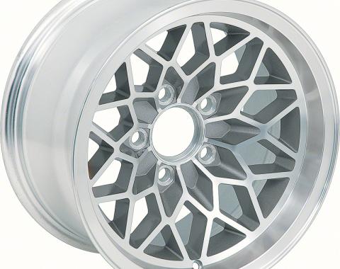 1970-81 Pontiac Trans Am, Snowflake Wheel, Silver, WS6, 15" x 8", 4-1/4" Backspacing, Each