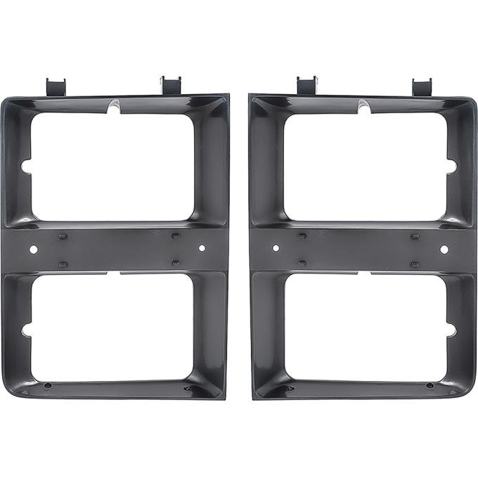 1983-84 Chevrolet, Pickup, Blazer, Suburban, Headlamp Bezels, Dual Headlamp, Dark Gray Metalic, RH & LH, Pair