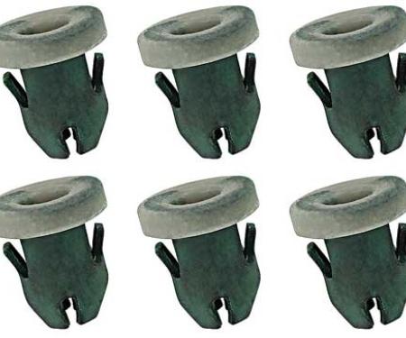 OER Barrel Nut, Fits 1/8" Emblem Stud, Fits 3/16" Hole, Spring Steel With Sealer, 10 Piece Set *11293K