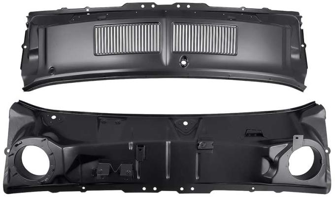 1967-68 Mustang, Cowl Grill Panel Assembly, 2 Piece Set