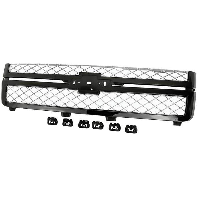 OER 2012-14 Chevrolet, GMC GMT900 Series 2500HD, 3500HD Pickup, Grill Assembly, Mesh Insert, Black Surround 22842235