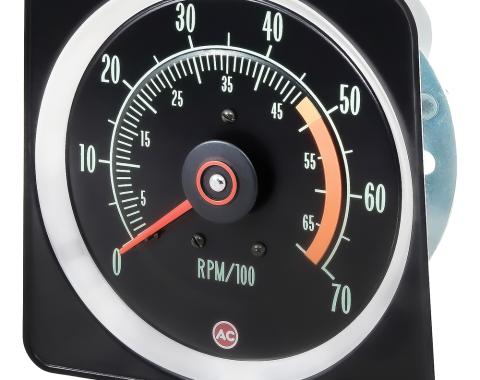 1969 Camaro Tachometer, SS-350, 5000 Red Line, 5" x 7", GM Licensed