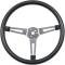 GT Performance GT 3 Retro Steering Wheel with Brushed Stainless Steel Slotted Spokes - 36-5451