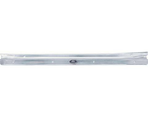 OER 1968-79 Nova, Ventura, Omega, Skylark, Door Sill Plate, 2 Door, w/Rivited Emblem, LH Drivers Side 7728957