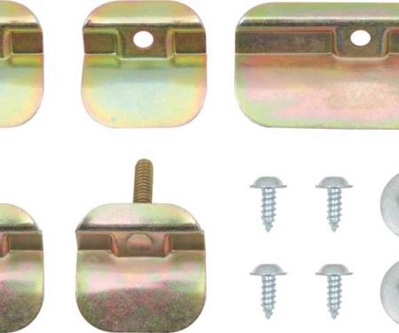 OER 1955-57 Chevy Bel Air, 150, 210, Nomad, Lower Windshield Molding Clip Set TF400037