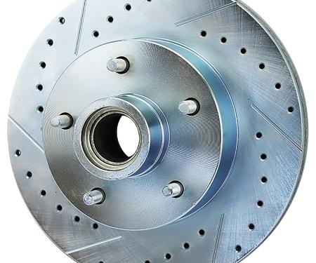 1970-78 Camaro, Firebird, 1973-77 Chevelle, Malibu, 1975-78 Nova, 1977-78 Impala, Caprice, Front Brake Rotor, 11" Diameter, Drilled and Slotted, RH Passenger Side