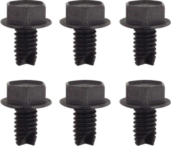 OER 1967-81 Chevrolet Camaro, Pontiac Firebird, Other GM Models, 5/16-18 X 9/16" Bolt, Anchor Headmark, Self Tapping, Fuel & Brake Line Clip Bolt Set, 6 Piece Set 1253536