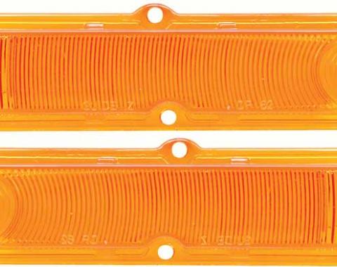 1963-64 Chevy II Nova, Park Lamp Lens, Amber, RH & LH, Pair