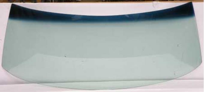 1969-70 Buick, Chevy, Pontiac, Oldsmobile, Full Size, Front Windshield Glass, w/o Buiilt In Antenna, 2 & 4 Door Hardtop, Coupe, Convertible, Light Green Tint, with Blue/Green Upper Shaded Band