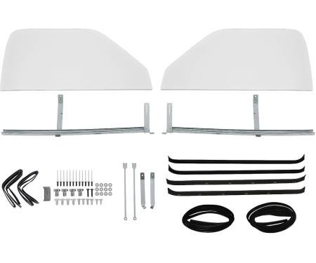 1973-91 Chevrolet, GMC Truck, SUV, One Piece Door Glass Conversion Set, Clear Glass