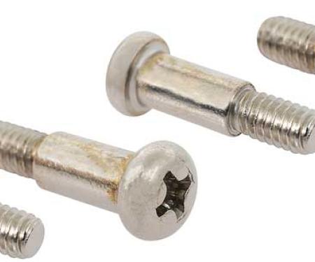 OER 1967-72 Camaro, Chevy & GMC Truck, Oldsmobile, Cargo Light & Back Up Lens Screw Set, Chrome, 4 Piece Set, Various Models 5960939