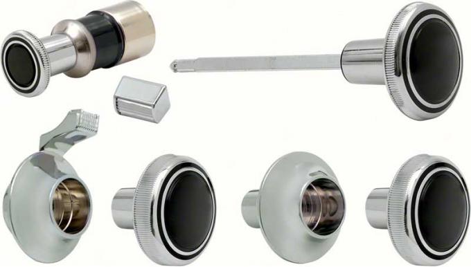 1969-70 Camaro, Impala, Caprice, Nova, Dash Knob Set, with Mono Radio, GM Licensed