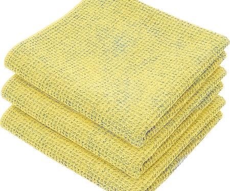 25" x 36" Microfiber Waffle Weave Towel, 3 Pack, Color May Vary