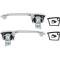 1967-70 Dodge, Plymouth A, B-Body, Front Outer Door Handle Set, with Black Buttons