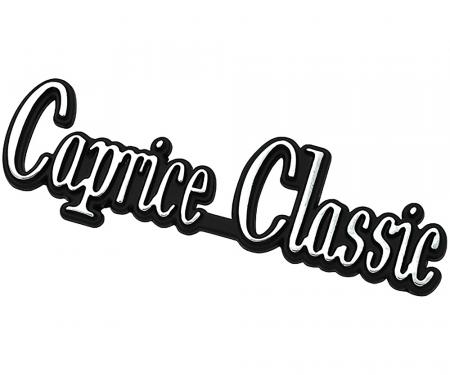 1974-76 Chevrolet "Caprice Classic" Rear Quarter Panel Emblem, Each, GM Licensed
