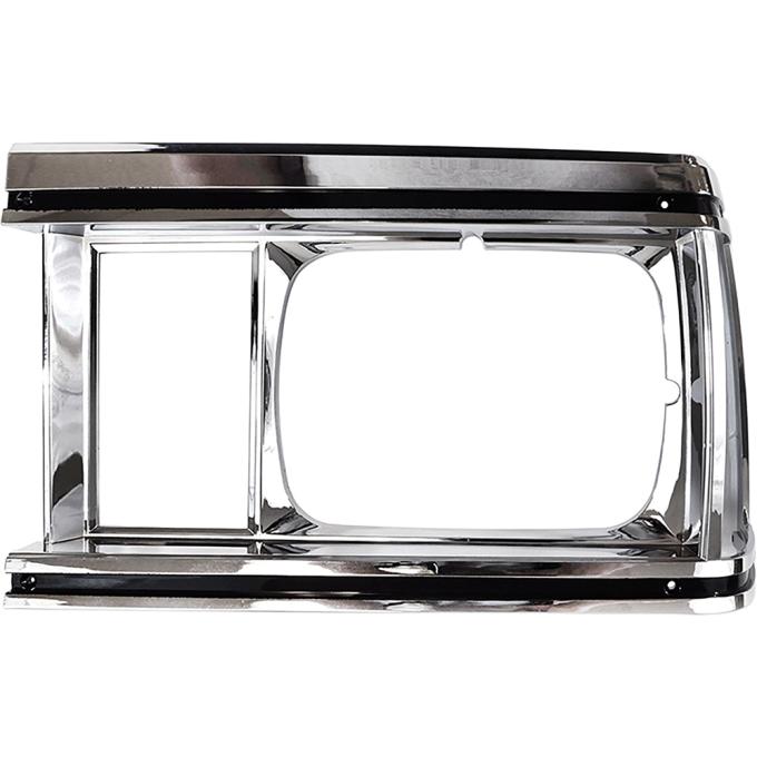 1981 El Camino, Caballero, Malibu, Headlamp Bezel, Chrome/Black, LH
