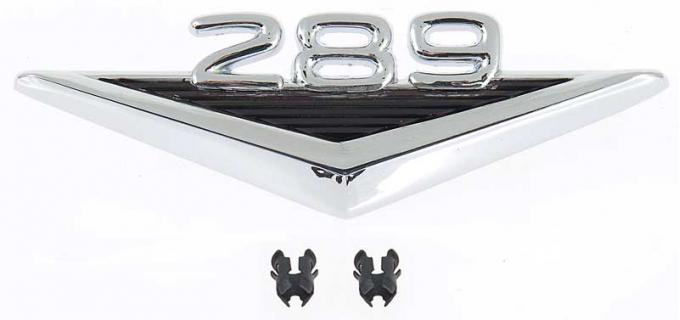 OER 1963-68 Ford Front Fender Emblem "289" Chrome And Black - Each 16228B