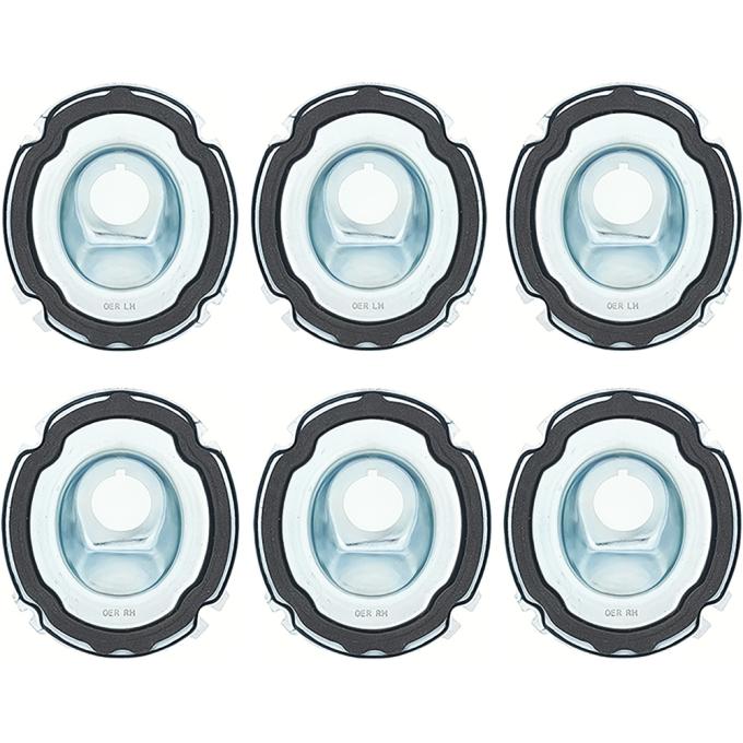 1965 Chevy Bel Air, Impala, Tail Lamp & Back Up Light Housing Base Set, 6-Piece Set