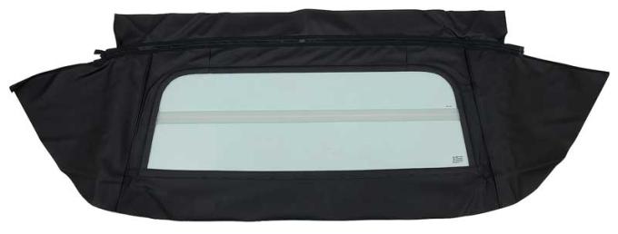 OER 1967-69 Camaro / Firebird Convertible, Glass Window Assembly, Hinged Folding-Style, Canvas, Black K59201