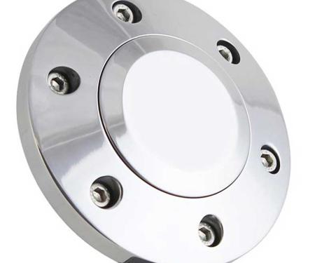 Horn Button Cap, For 6 Bolt Wheels, Without Logo, Polished