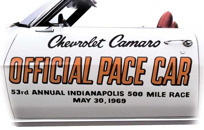 OER 1969 Camaro Indy 500 Pace Car Door Decal Set PC011