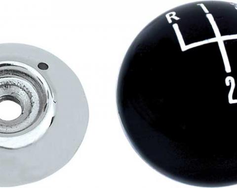 OER 1958-70 GM, Muncie 4-Speed Shift Knob, 1-3/4" with 5/16"-18 Thread, Black, Various Models, 3921147B