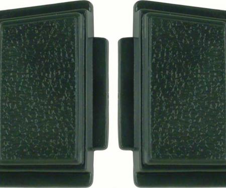 1969-70 Chevrolet, Steering Wheel Horn Buttons, Dark Green, Pair