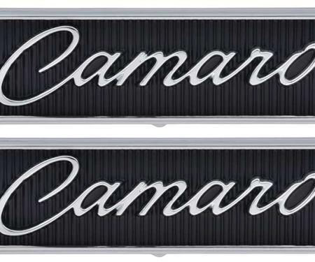OER 1968-69 Camaro, "Camaro" Door Panel Emblem, with Script Lettering, Pair, GM Licensed 7746554