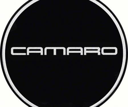 OER 2-1/8" GTA Wheel Center Cap Emblem with Chrome Camaro Logo and Black Background K151766BK