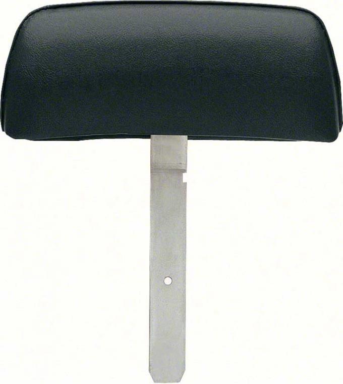 1969 Camaro, Firebird Headrest Assemblies, Curved Bar, Black, Pair, Made in the USA