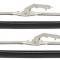 OER 16" Wiper Blade Set, Bayonet Style, With Button Refill Release, ANCO Style, Long Frame, Satin Argent ME7601B