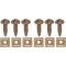 1982-92 Camaro, Firebird, Rear Hatch Screw & Nut Set, Light Saddle Tan, 12 Piece Set
