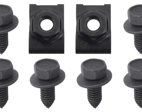 Redline Restomotive® 1968-1969 Chevrolet Camaro RS Headlight Door Actuator Shields Mounting Hardware Set