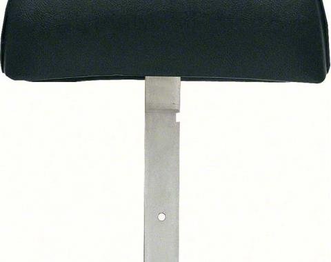1969 Camaro, Firebird Headrest Assemblies, Curved Bar, Black, Pair, Made in the USA