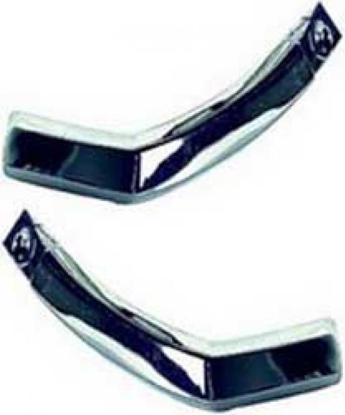 OER 1968-74 Nova, 1971-74 Ventura, Omega, GTO 2-Door Sport Coupe, Vinyl Top Lower Rear Corner Moldings, Pair C405124