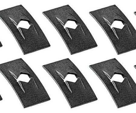 OER Push On Flat Nut, Fits 3/32" Stud, Black Phosphate Coated, 10 Piece Set *A2100K