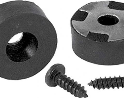 OER 1961-79 GM, Bucket Seat Back Rubber Stopper Set, Round, w/Mounting Screws, Pair K980
