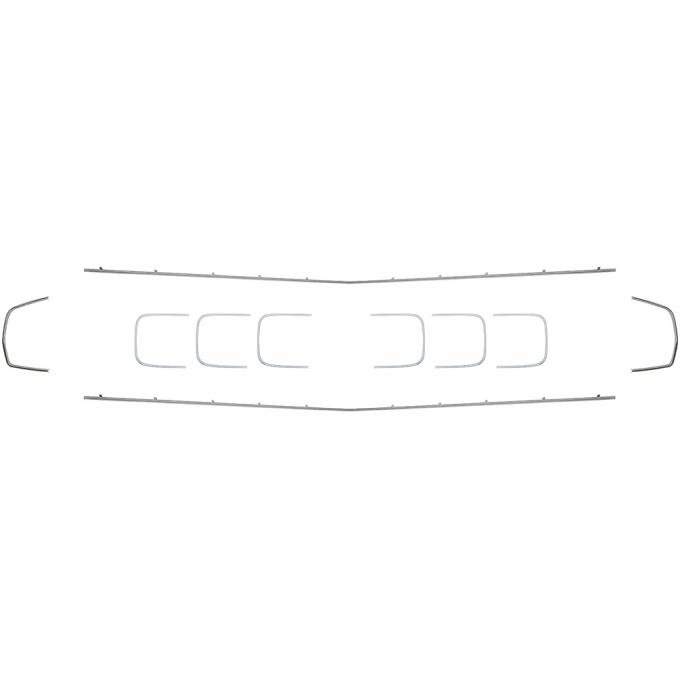 OER 1971 Cuda, Grill Molding Set, Set of 10 Moldings ME1666