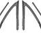 1962-67 Chevy II, Nova, Vent Frame Window Weatherstrips, Coupe, Convertible, Pair