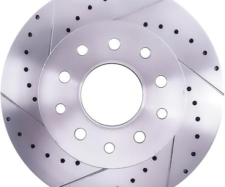OER 1962-72 Dodge, Plymouth A, B, E-Body Rear Disc Brake Cinverted Models, Brake Rotor, Rear, 11" Diameter, 5x4" and 5x4.5" Lug Pattern, Drilled and Slotted, LH MN5568BL