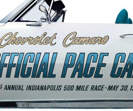 OER 1967 Camaro Indy 500 Pace Car Door Decal Set PC012