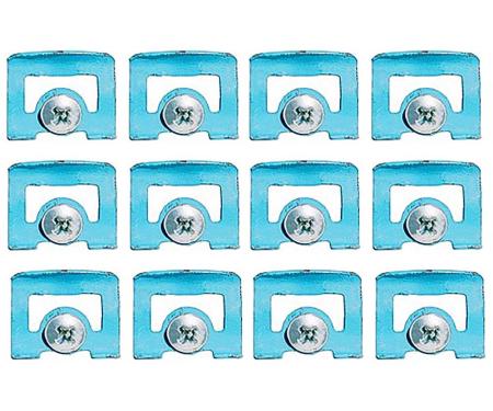 1970-74 Challenger, Barracuda, Cuda, Front Windshield Molding Clip Set, with Wax Tip Sealing Screws, 12 Piece Set