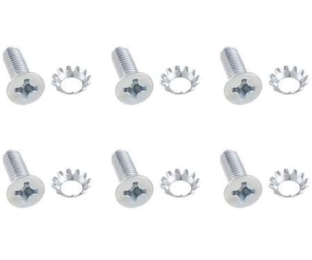 OER 1960-72 Chevrolet, GMC Truck, Door Latch Screw Set, 12 Piece Set, 6 Screws, 6 Washers CX1578
