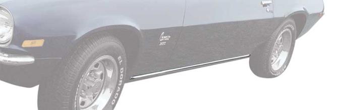 1976-81 Camaro, 1970-81 Firebird, Standard Rocker Panel Molding, with Hardware, RH or LH, Each