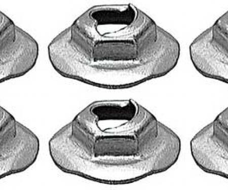 OER Thread Cutting Pal Nut, 5/16" Stud Size, Hex Washer Head, Zinc Plated, 10 Piece Set *A10733K