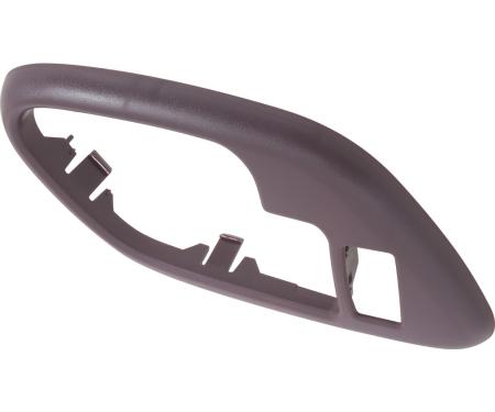 1995-2002 Chevy, GMC Pickup, SUV, Inner Door Handle Bezel, w/Power Door Lock Hole, Manual Window, Red, LH Drivers Door