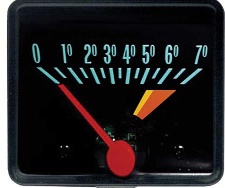 1969 Nova, In Dash Tachometer, 6000 Redline, Light Green Numbers
