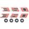 OER 1968-69 Pontiac Firebird,"350" Hood Emblem Set, with Hardware, Pair, GM Licensed F1252