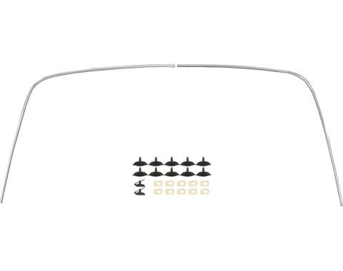 OER 1967-68 Camaro, 1967-69 Firebird, Vinyl Top Molding, with Mounting Hardware K863